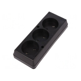 Conector Alimentare AC Mamă Splitter 2P 250V 16A Negru | Electronic-mag.ro | Componente Electronice