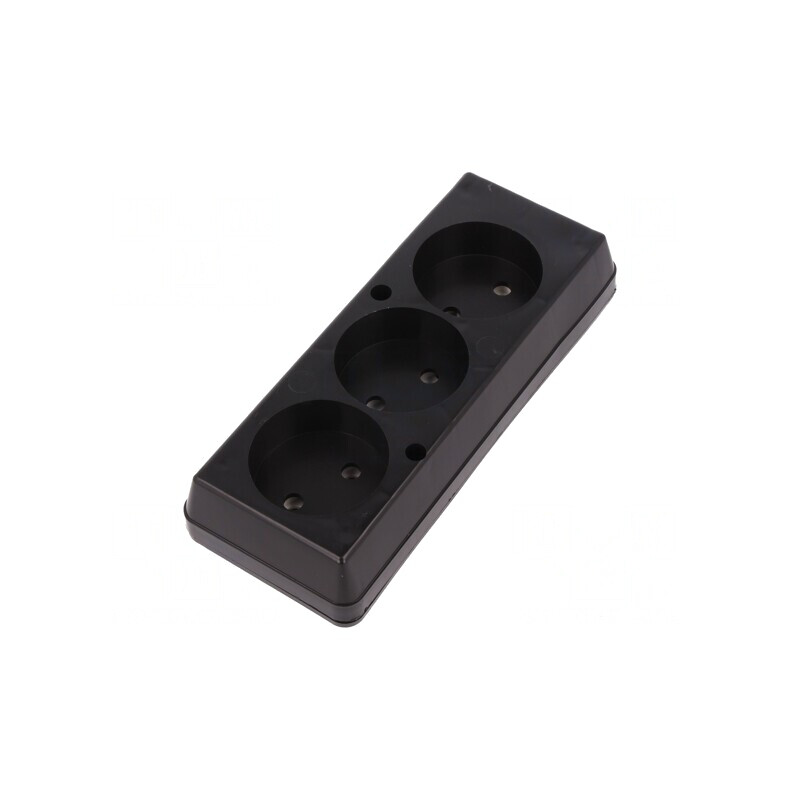Conector Alimentare AC Mamă Splitter 2P 250V 16A Negru | Electronic-mag.ro | Componente Electronice