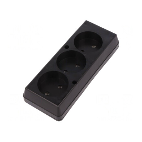 Conector Alimentare AC Mamă Splitter 2P 250V 16A Negru | Electronic-mag.ro | Componente Electronice