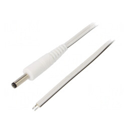Cablu Electric Alb 0,5m cu Mufă DC 4,0/1,7 | Electronic-mag.ro | Componente Electronice