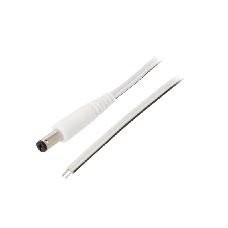 Cablu Alb 2x0,5mm2 DC 5,5/1,7 0,5m | Electronic-mag.ro | Componente Electronice Cablu Alb 2x0,5mm2 DC 5,5/1,7 0,5m | Electronic-mag.ro | Componente Electronice