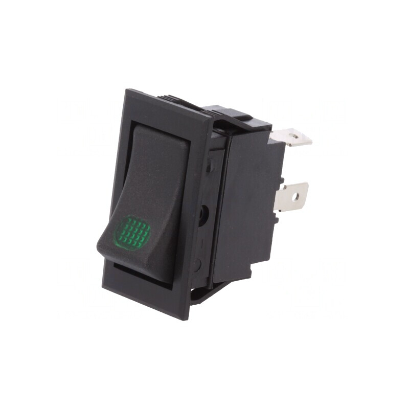 Comutator Basculant ON-OFF 20A/12VDC cu LED Negru | Electronic-mag.ro | Componente Electronice
