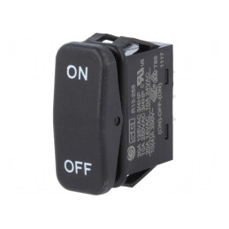 Comutator Basculant Negru 10A/250VAC | Electronic-mag.ro | Componente Electronice