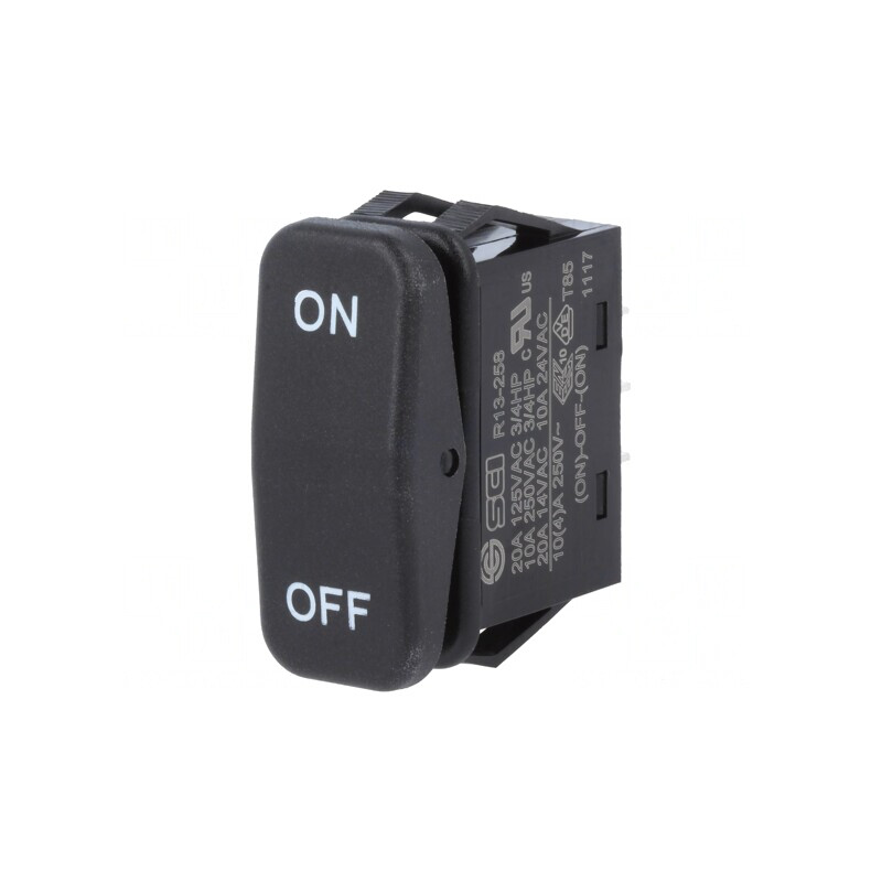 Comutator Basculant Negru 10A/250VAC | Electronic-mag.ro | Componente Electronice
