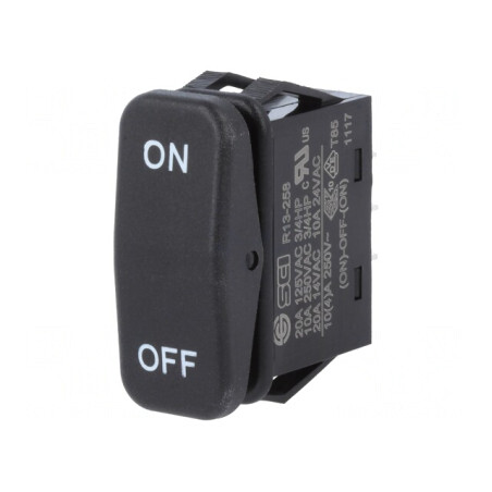 Comutator Basculant Negru 10A/250VAC | Electronic-mag.ro | Componente Electronice