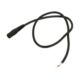 Cablu DC 5,5/2,1 Negru 0,5m 2x0,5mm2 | Electronic-mag.ro | Componente Electronice