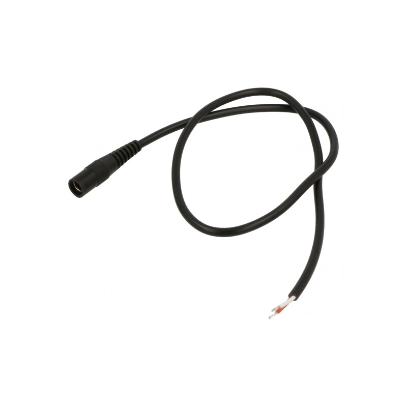 Cablu DC 5,5/2,1 Negru 0,5m 2x0,5mm2 | Electronic-mag.ro | Componente Electronice