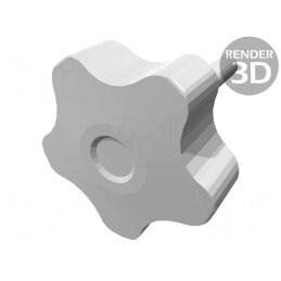 Buton de Reglare Filet M8 Capac Gri 50mm | Electronic-mag.ro | Componente Electronice