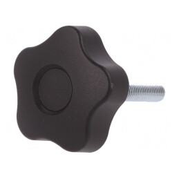 Buton de reglare negru Ø50mm M8 40mm H32mm | Electronic-mag.ro | Componente Electronice