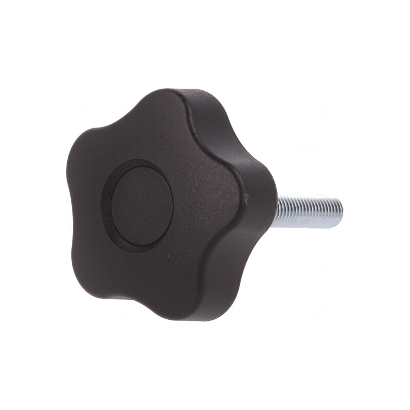 Buton de reglare negru Ø50mm M8 40mm H32mm | Electronic-mag.ro | Componente Electronice