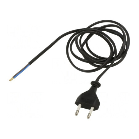 Cablu Electric 2x0,75mm2 PVC 2m Negru 2,5A | Electronic-mag.ro | Componente Electronice