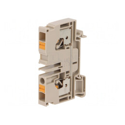 Bornă de îmbinare şine 6mm2 bej cu arc | Electronic-mag.ro | Componente Electronice