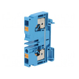 Conector Șine 6mm2 1 Pista 2 Borne Albastru Wemid | Electronic-mag.ro | Componente Electronice