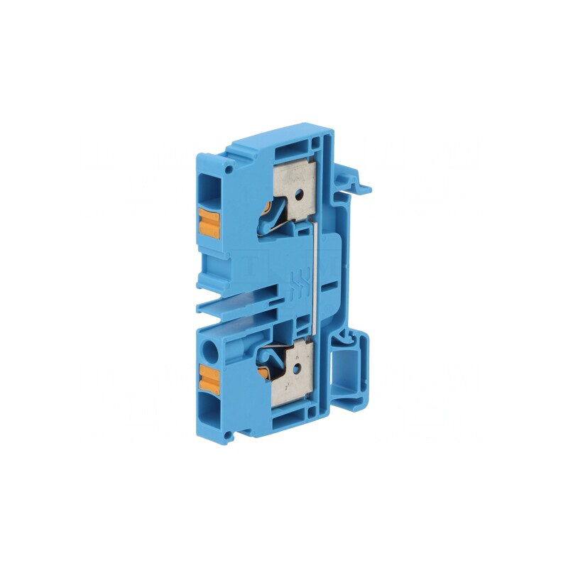 Conector Șine 6mm2 1 Pista 2 Borne Albastru Wemid | Electronic-mag.ro | Componente Electronice