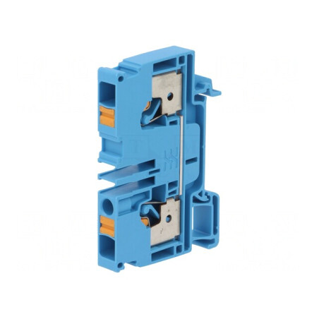 Conector Șine 6mm2 1 Pista 2 Borne Albastru Wemid | Electronic-mag.ro | Componente Electronice