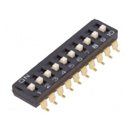 Comutator DIP-SWITCH 10 Secțiuni ON-OFF 24VDC | Electronic-mag.ro | Componente Electronice