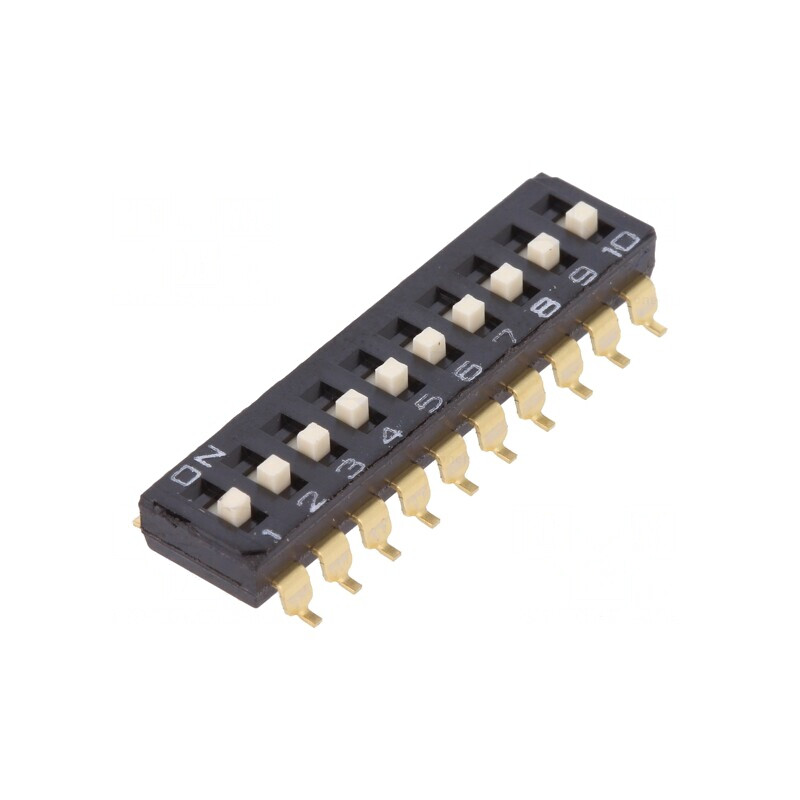 Comutator DIP-SWITCH 10 Secțiuni ON-OFF 24VDC | Electronic-mag.ro | Componente Electronice
