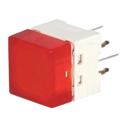 Comutator Tastatură SPST cu LED Roșu 24V | Electronic-mag.ro | Componente Electronice