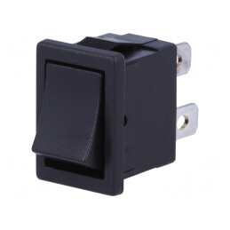 Comutator Rocker ON-OFF 6A/250VAC Negru | Electronic-mag.ro | Componente Electronice