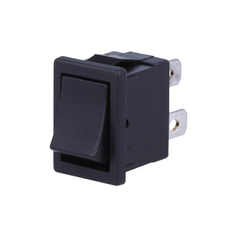 Comutator Rocker ON-OFF 6A/250VAC Negru | Electronic-mag.ro | Componente Electronice