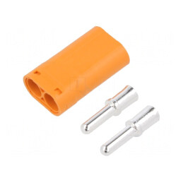 Conector Alimentare DC 2 Pin Lipire Portocaliu | Electronic-mag.ro | Componente Electronice