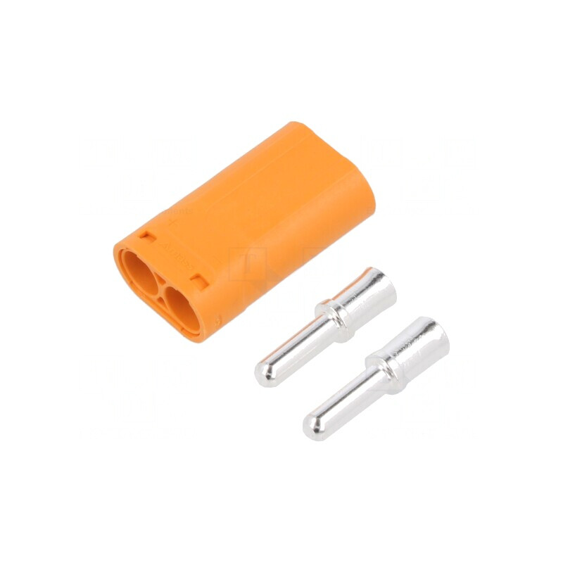 Conector Alimentare DC 2 Pin Lipire Portocaliu | Electronic-mag.ro | Componente Electronice