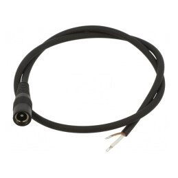 Cablu de Alimentare DC 5,5/2,1 mm Negru 0,5m | Electronic-mag.ro | Componente Electronice