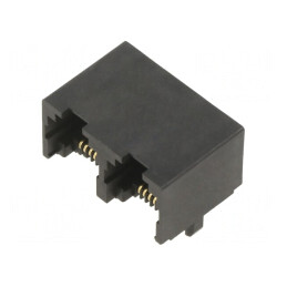 RJ11 Modular Jack Right Angle 2 Ports | Electronic-mag.ro | Componente Electronice