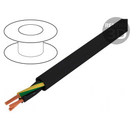 Cablu electric negru 3G1.5mm² 600V/1kV neecranat