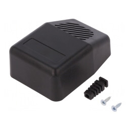 Carcasă alimentator ABS neagră 60x85x32mm | Electronic-mag.ro | Componente Electronice