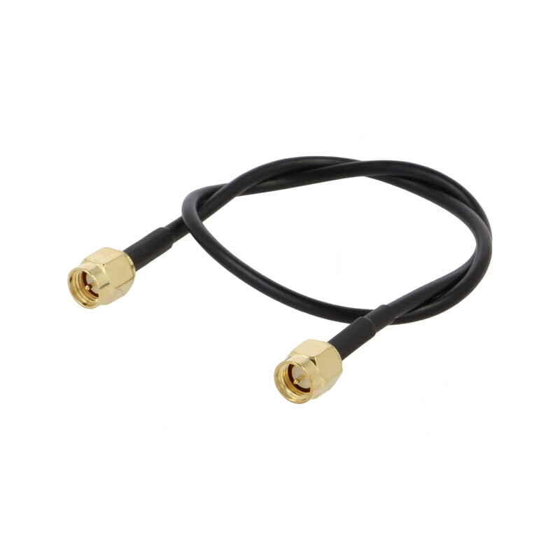Cablu SMA 50Ω 0,3m Negru Drept | Electronic-mag.ro | Componente Electronice