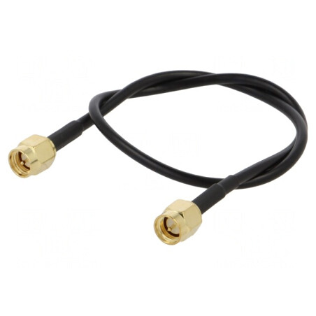 Cablu SMA 50Ω 0,3m Negru Drept | Electronic-mag.ro | Componente Electronice