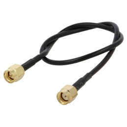 Cablu Coaxial RP-SMA Tată la SMA Mamă 0,3m Negru | Electronic-mag.ro | Componente Electronice