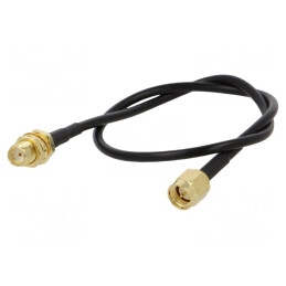 Cablu SMA 50Ω 0,3m Negru | Electronic-mag.ro | Componente Electronice