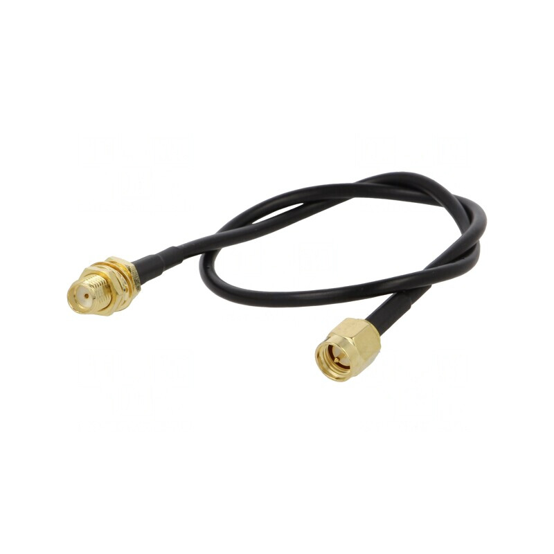 Cablu SMA 50Ω 0,3m Negru | Electronic-mag.ro | Componente Electronice