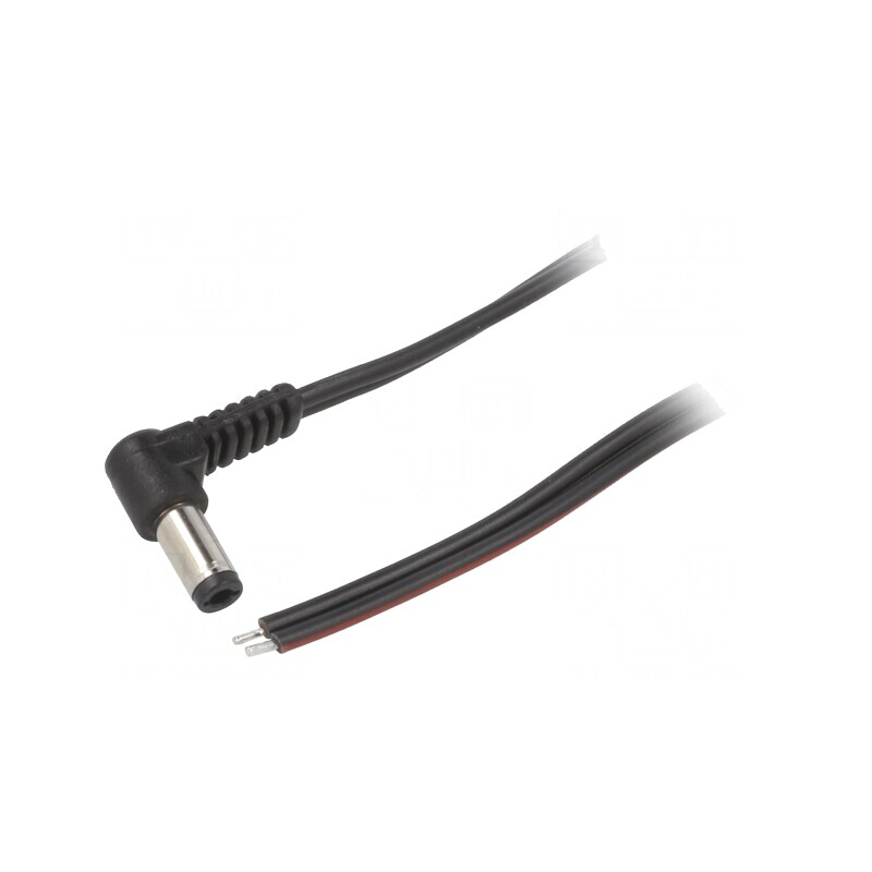 Cablu Alimentare DC 5,5/2,5 Negru 0,5m 2x0,75mm2 | Electronic-mag.ro | Componente Electronice