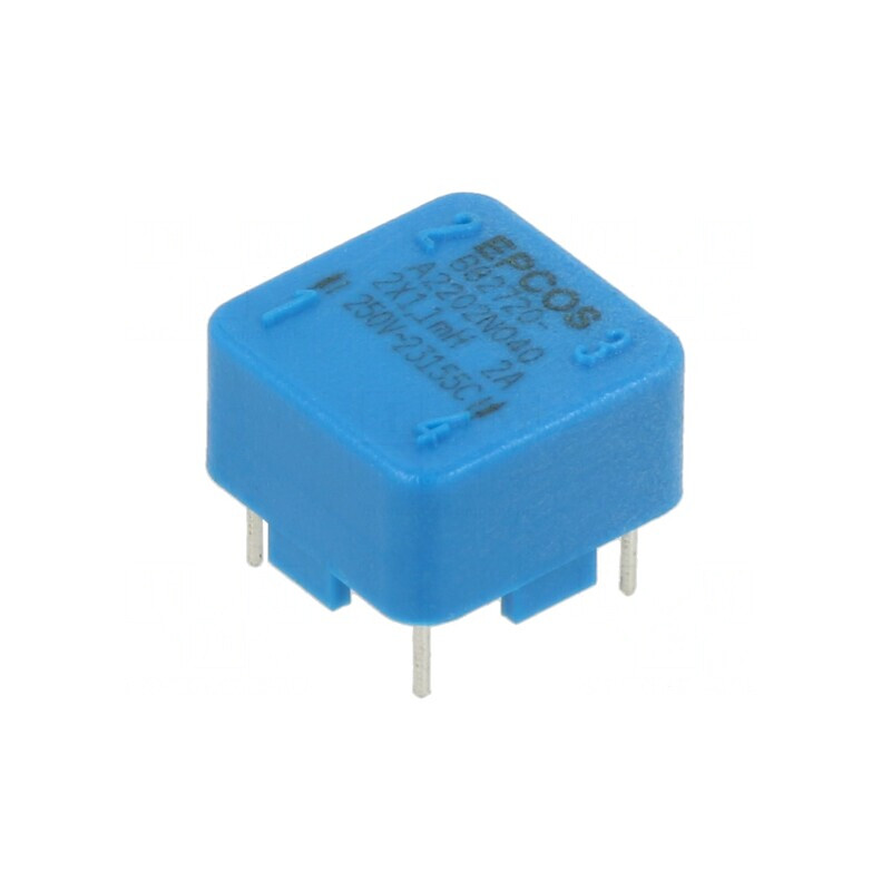 Inductor Common Mode THT 1.1mH 2A 65mΩ 10x10mm | Electronic-mag.ro | Componente Electronice
