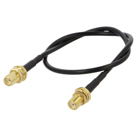 Cablu SMA 50Ω 0,3m Negru | Electronic-mag.ro | Componente Electronice