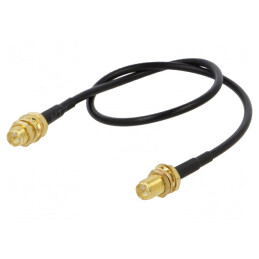 Cablu RF 50Ω 0,3m RP-SMA Negru Drept | Electronic-mag.ro | Componente Electronice