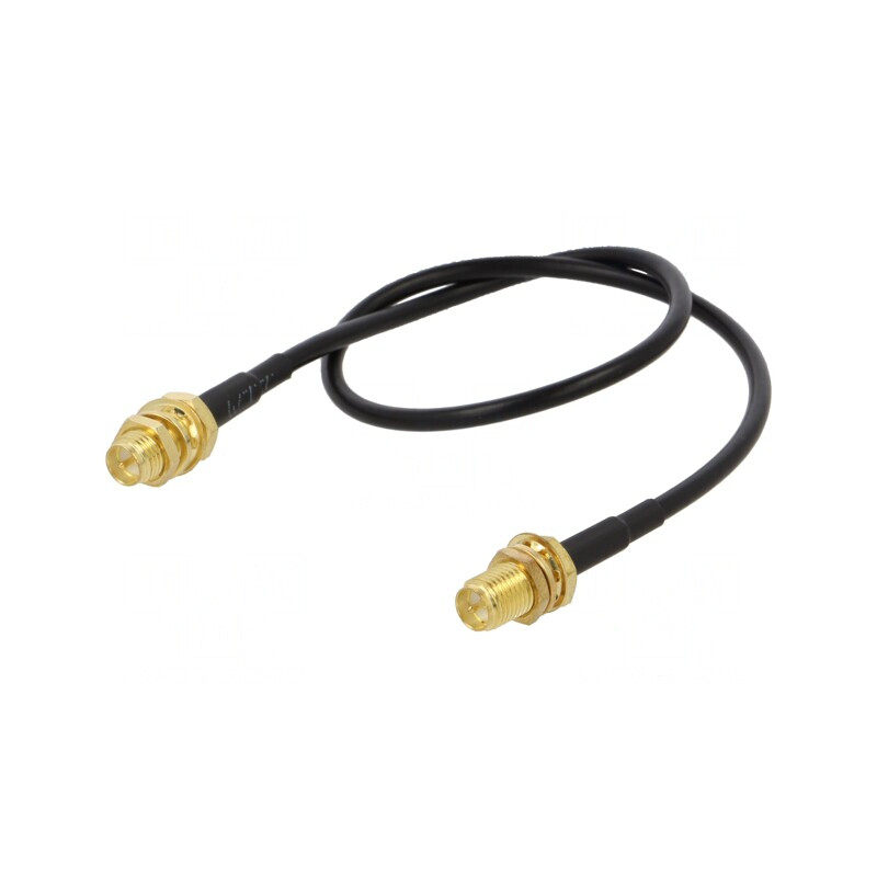 Cablu RF 50Ω 0,3m RP-SMA Negru Drept | Electronic-mag.ro | Componente Electronice
