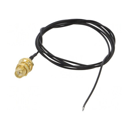 Cablu Coaxial 50Ω 1m SMA Negru Drept | Electronic-mag.ro | Componente Electronice