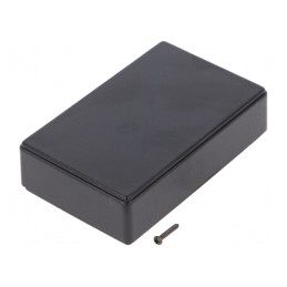 Carcasă universală ABS neagră 57x90x24mm cu șurub | Electronic-mag.ro | Componente Electronice