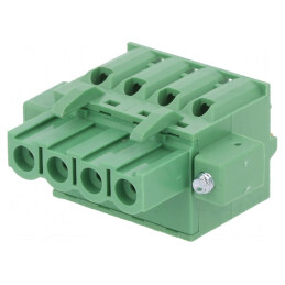 Regletă de Conexiuni 5,08mm cu 4 Piste și Mufă Dreaptă | Electronic-mag.ro | Componente Electronice
