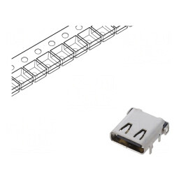 Soclu USB C 90° USB 3.1 pentru PCB SMT/THT