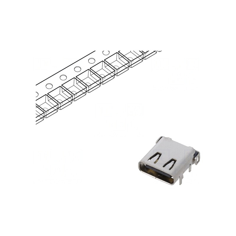 Soclu USB C 90° USB 3.1 pentru PCB SMT/THT | Electronic-mag.ro | Componente Electronice