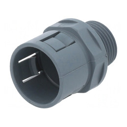 Conectori finali drepţi poliamidă IP65 gri | Electronic-mag.ro | Componente Electronice