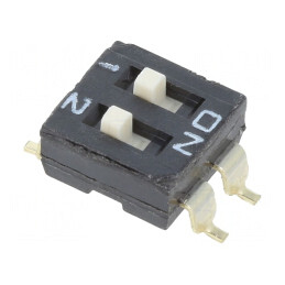 Comutator DIP-Switch 2 Secțiuni ON-OFF 24VDC | Electronic-mag.ro | Componente Electronice