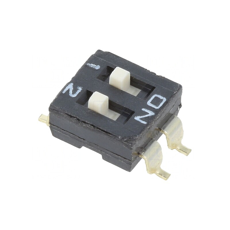 Comutator DIP-Switch 2 Secțiuni ON-OFF 24VDC | Electronic-mag.ro | Componente Electronice