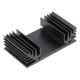 Radiator Extrudat TO3 Negru 37.5mm 65mm 18mm 6K/W | Electronic-mag.ro | Componente Electronice
