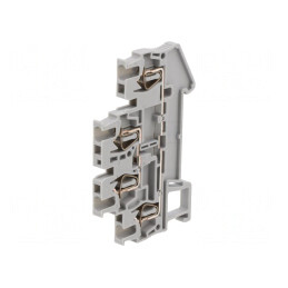 Conector Îmbinare Șine Piste 4 Borne Gri Cu Arc STTB | Electronic-mag.ro | Componente Electronice